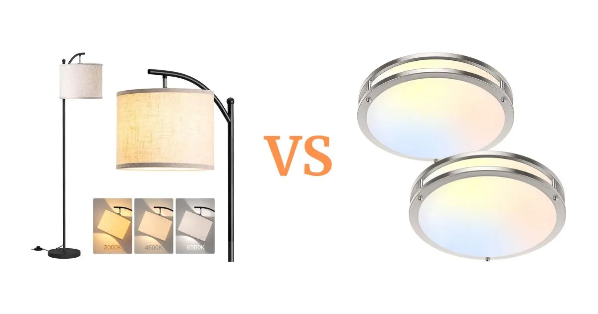 Floor Lamp vs. Ceiling Light
