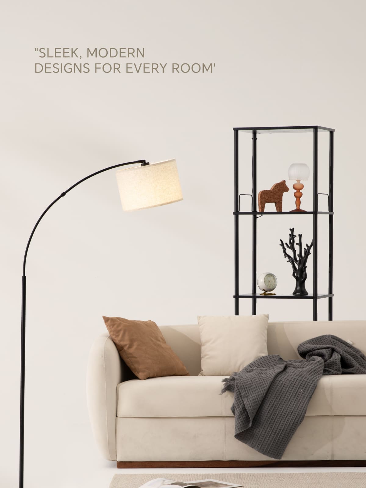 SUNMORY Floor Lamps for Living Room, LED Standing Lamp with Remote Control