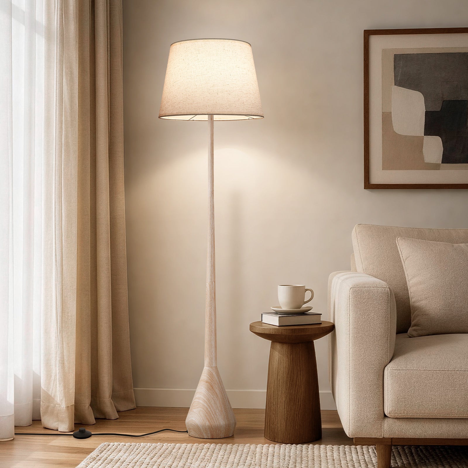 SUNMORY 65" Mid Century Modern Floor Lamp