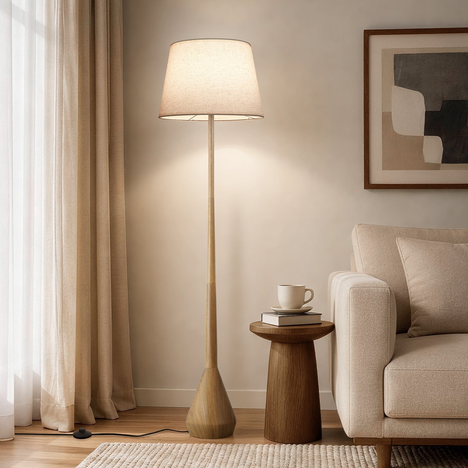 SUNMORY 65" Mid Century Modern Floor Lamp