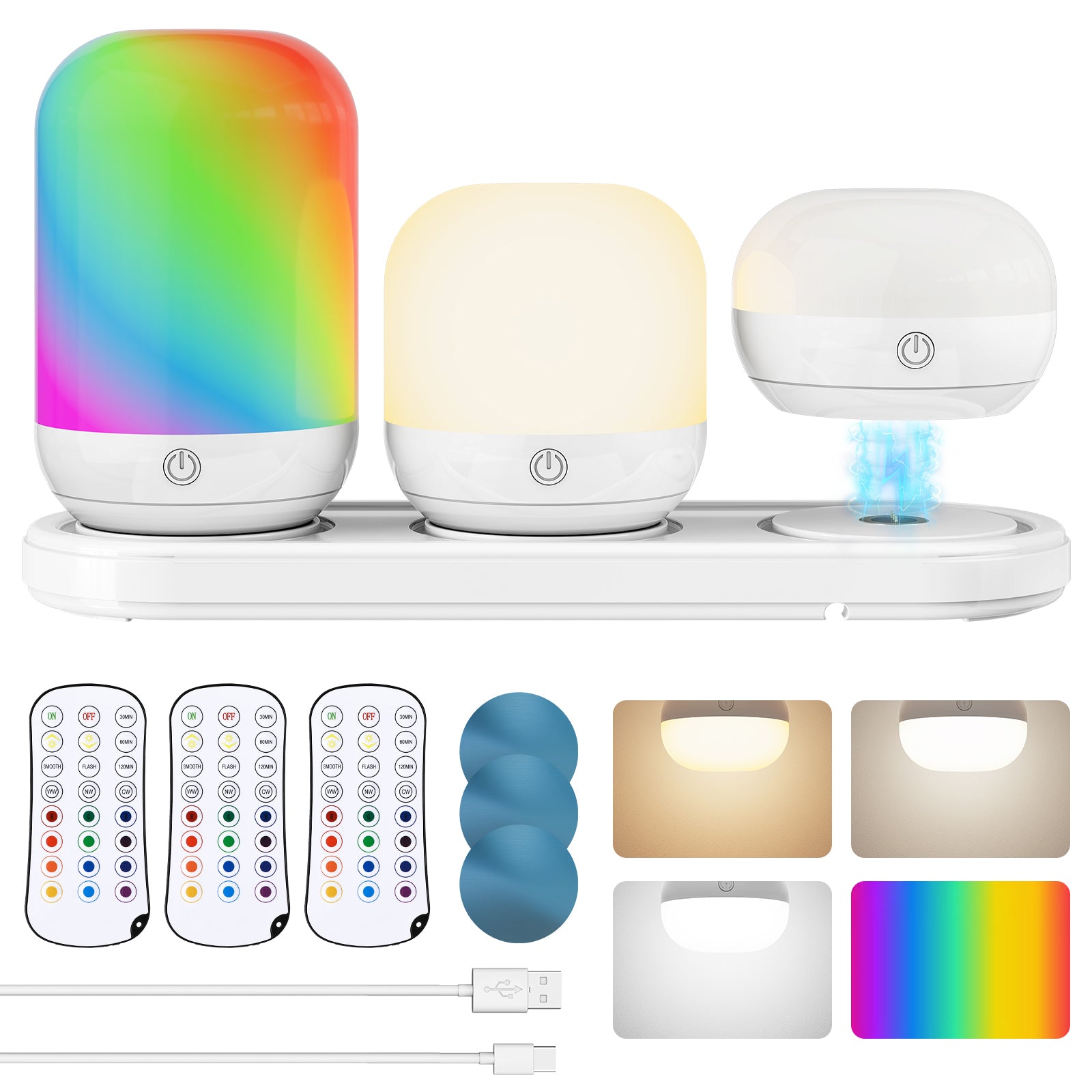 SUNMORY Rechargeable RGB Night Light