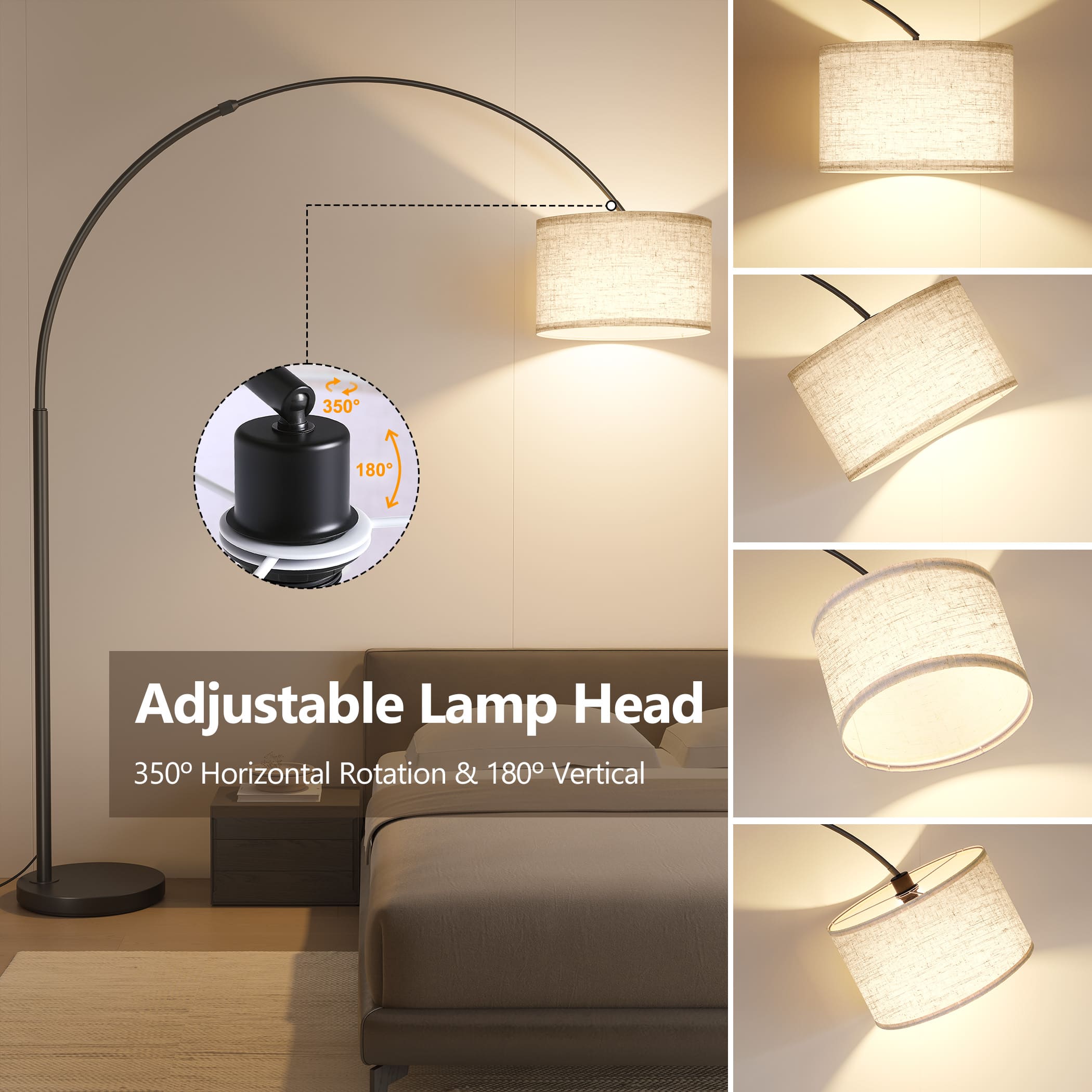 Extra Tall 82" Arc Floor Lamp