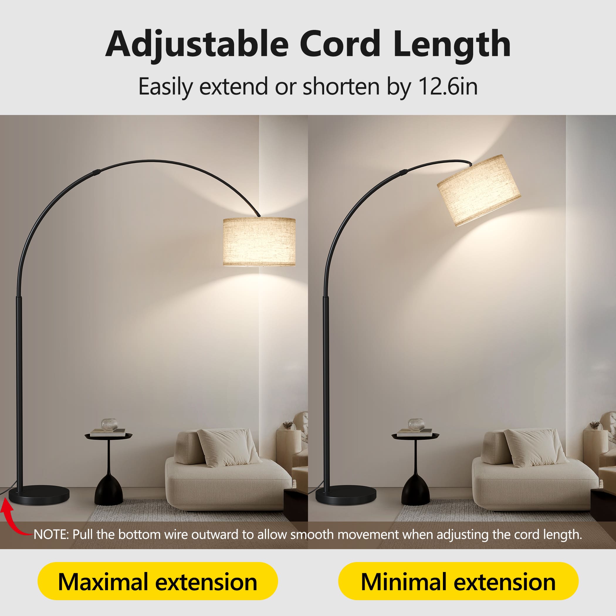 Extra Tall 82" Arc Floor Lamp