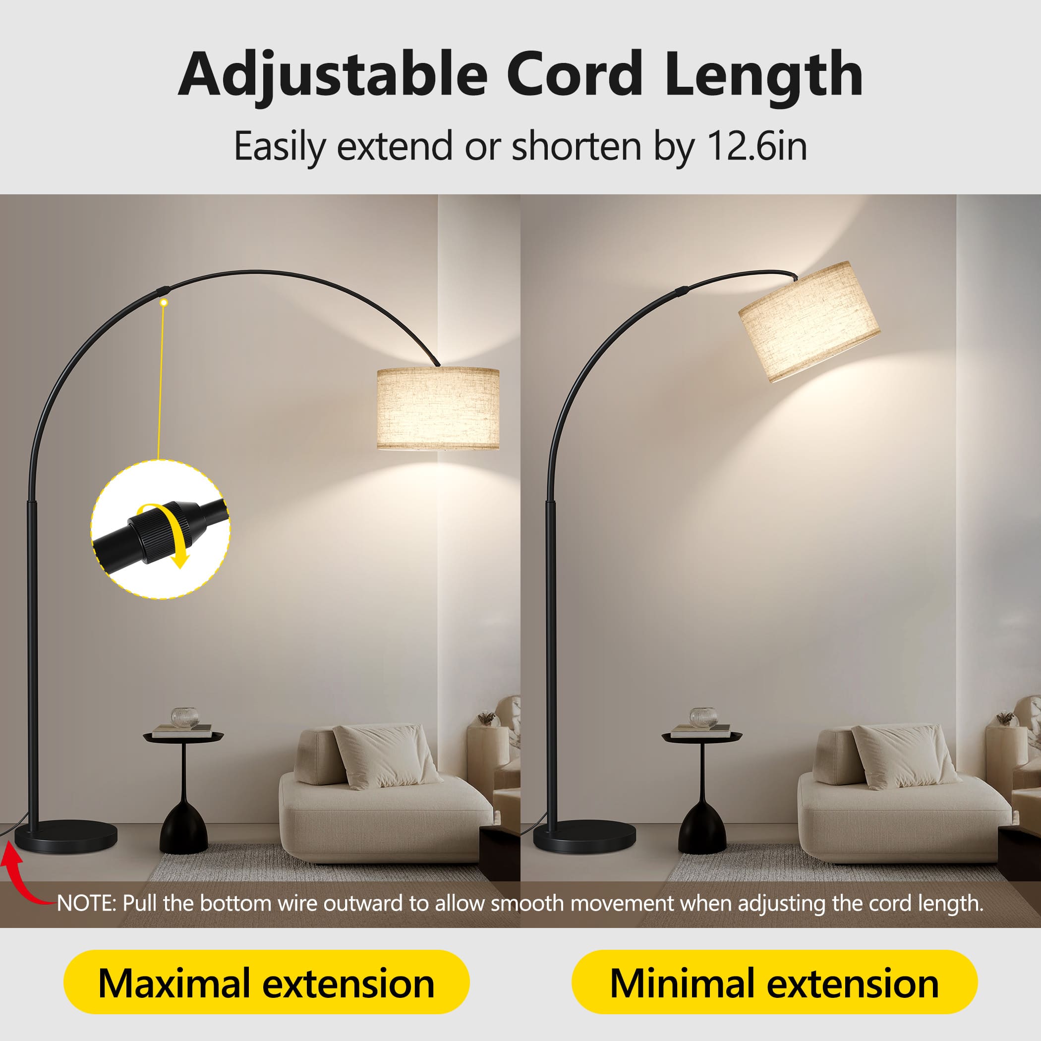Extra Tall 82" Arc Floor Lamp