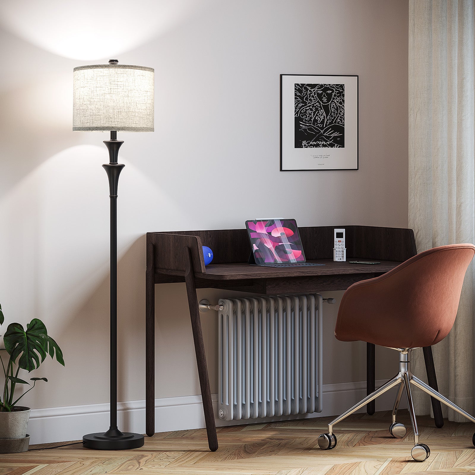 SUNMORY 63" Floor Lamps for Living Room,Tall Standing Lamp with LED Bulb