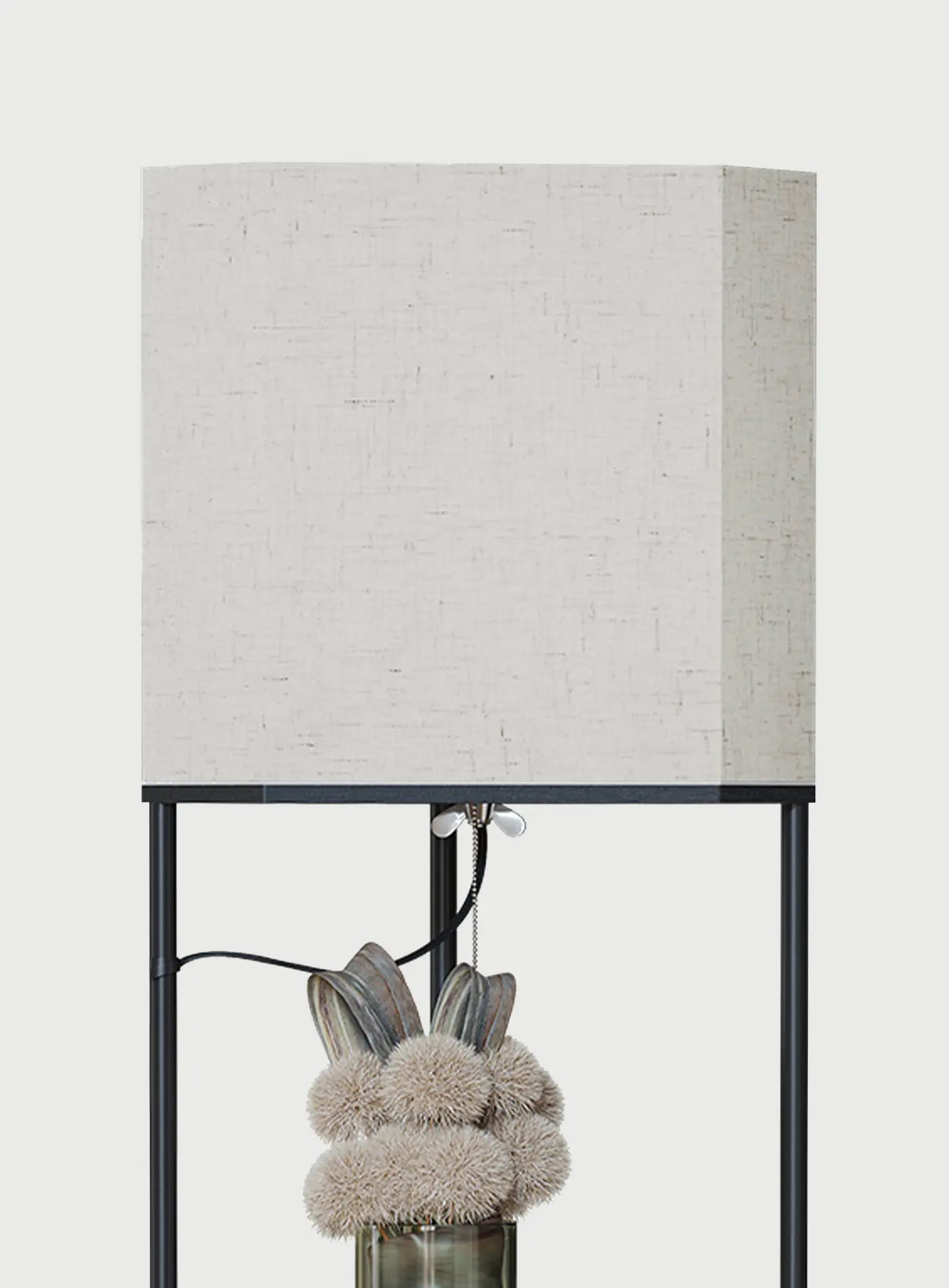 SUNMORY Sector Corner Shelf Lamp with Linen Shade