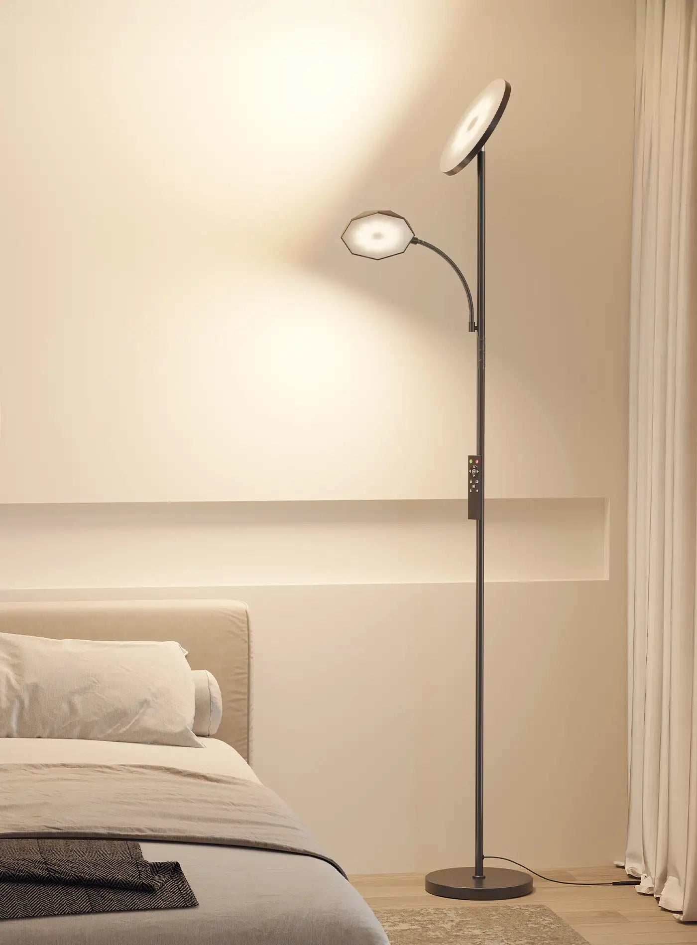 SUNMORY 4200LM Super Bright LED Torchiere Floor Lamp with Remote