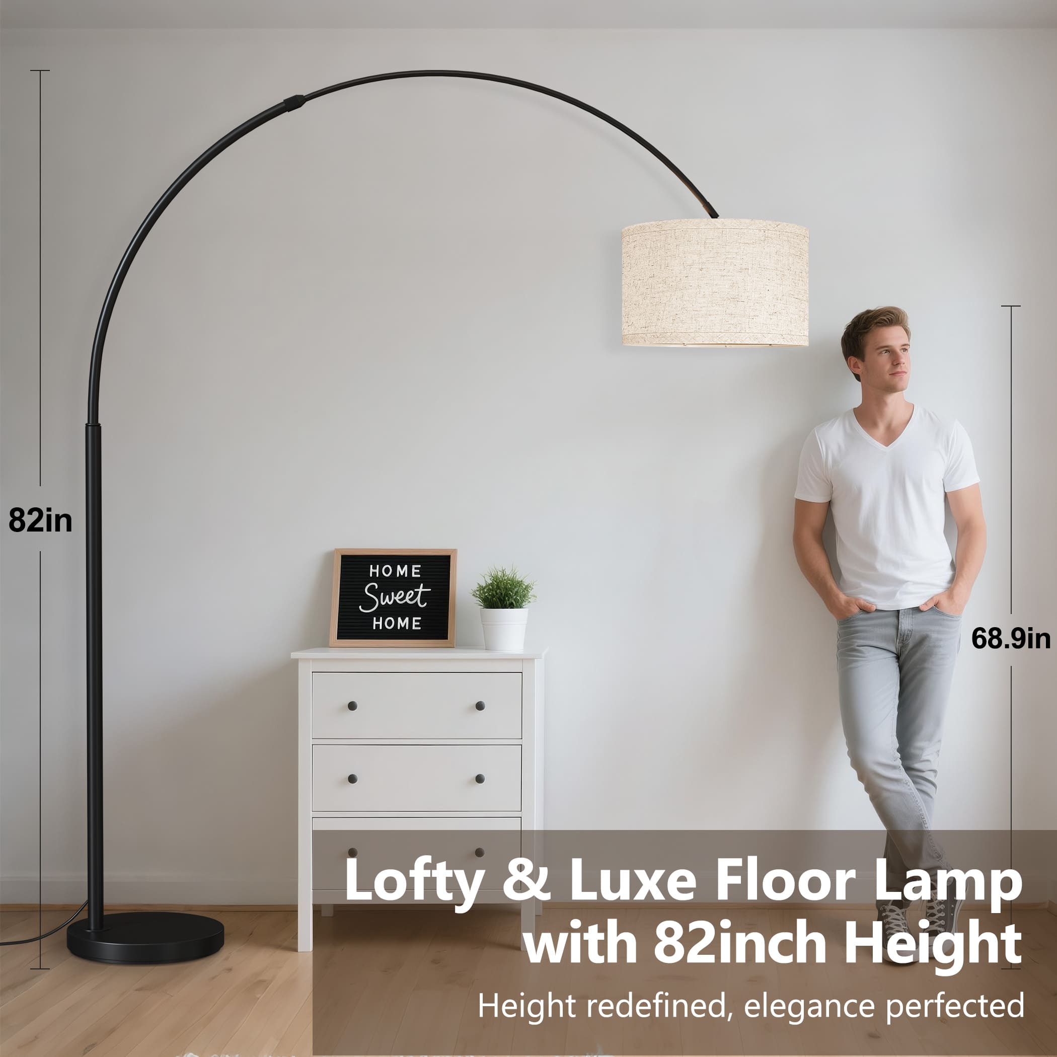 Extra Tall 82" Arc Floor Lamp