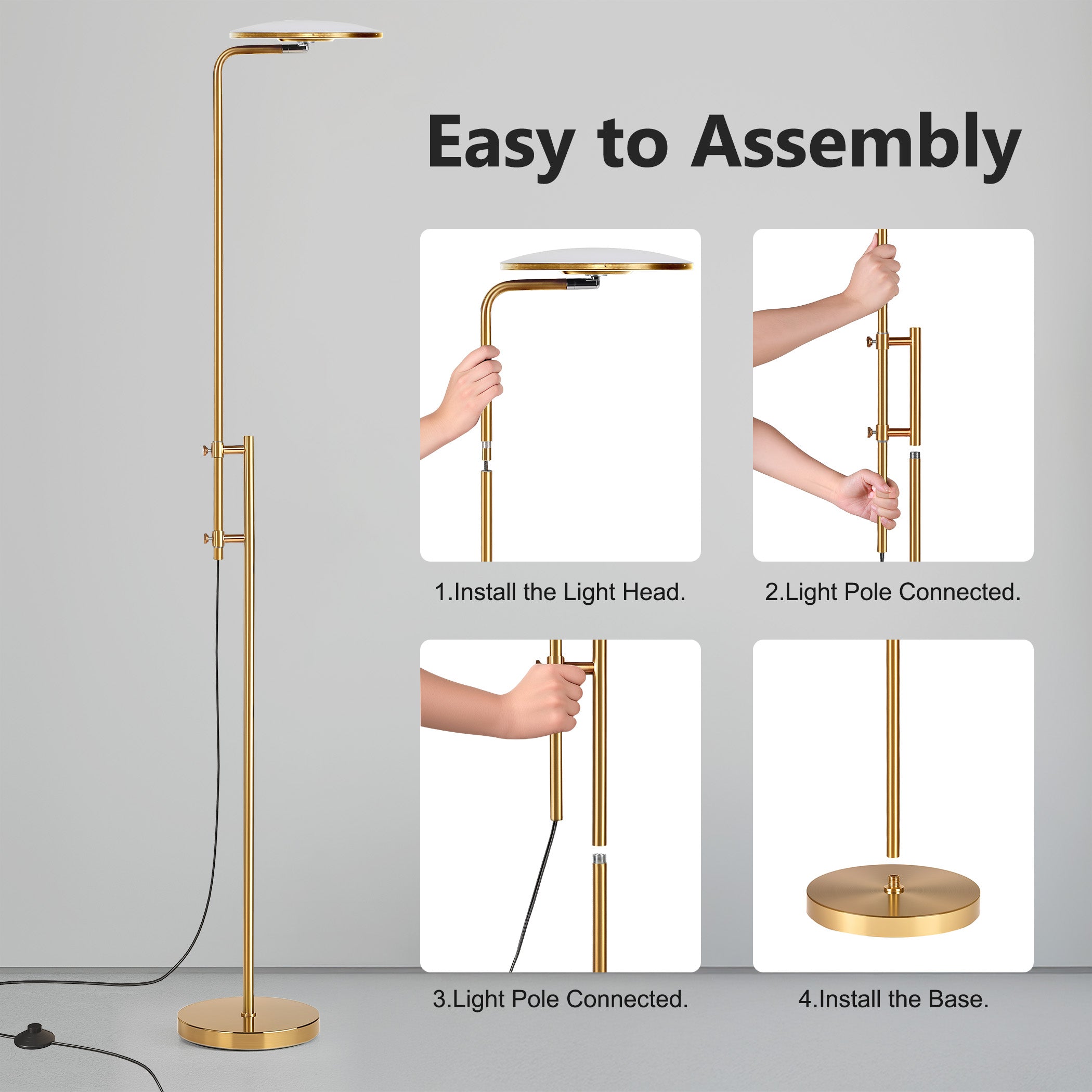 SUNMORY 32W Dimmable LED Floor Lamp with Remote