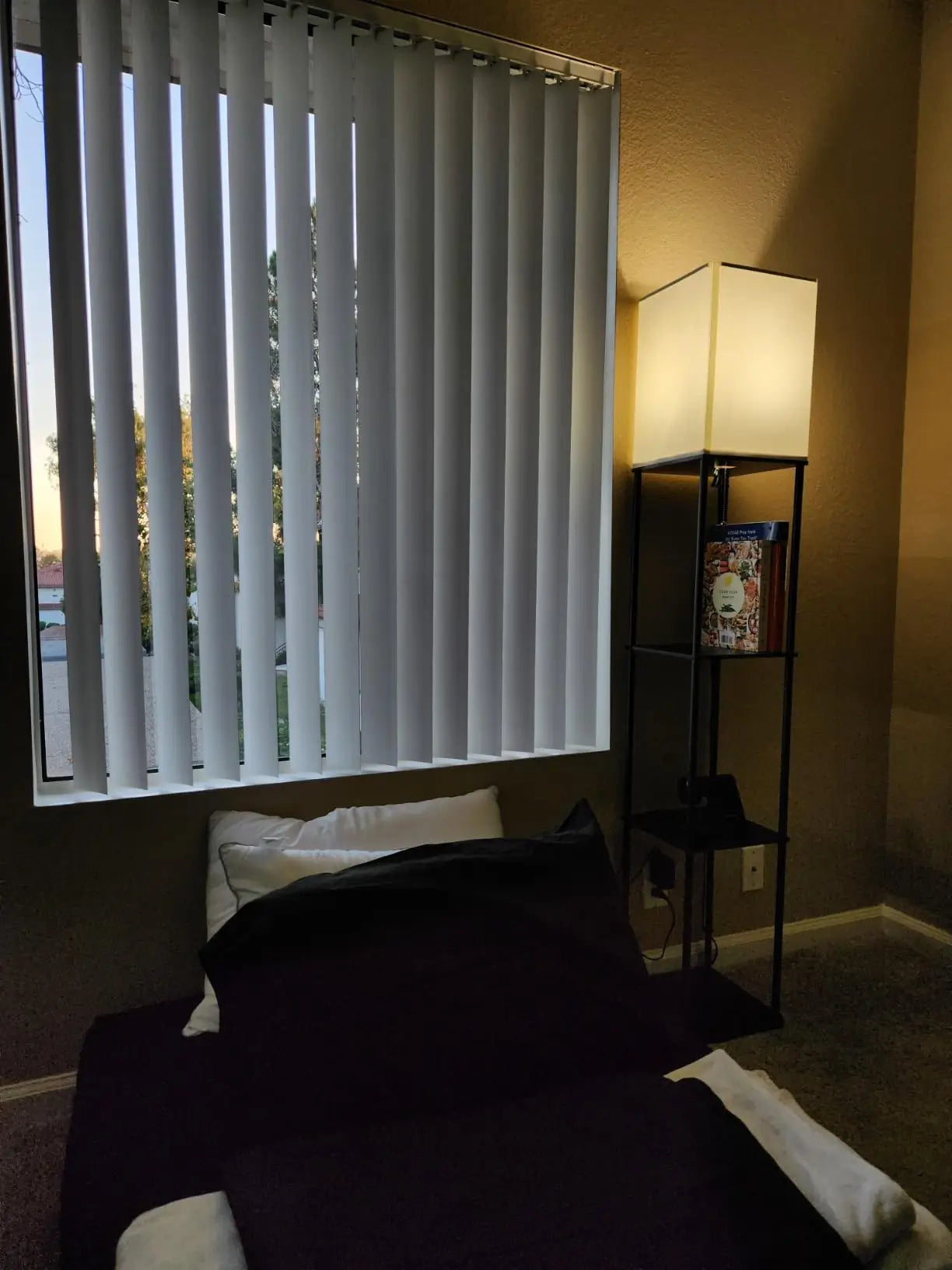 A futuristic RGB floor lamp with multicolor capabilities, adjustable via app or remote, and designed for smart home integration, providing versatile and personalized lighting.