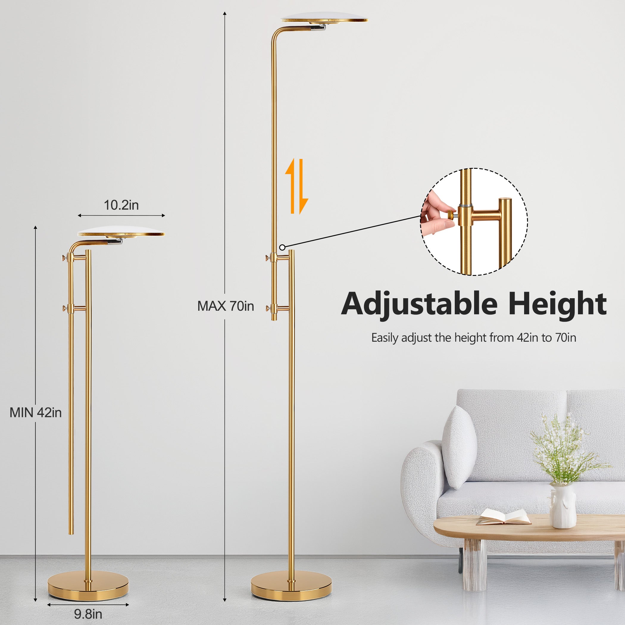 SUNMORY 32W Dimmable LED Floor Lamp with Remote