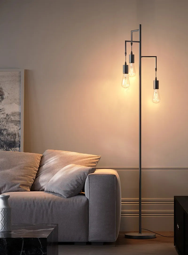 SUNMORY 68.5" 3-Light Industrial Tree Floor Lamp