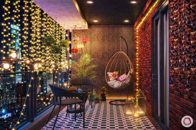 Suggestion for lighting on the balcony and terrace
