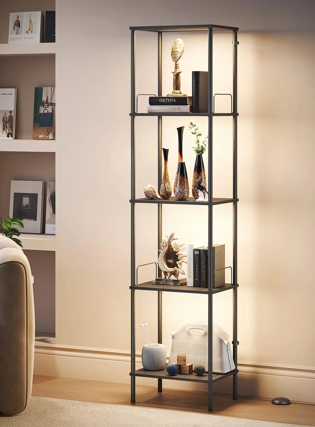 Display Shelves for Living Room & Bedroom | Sunmory Storage Furniture