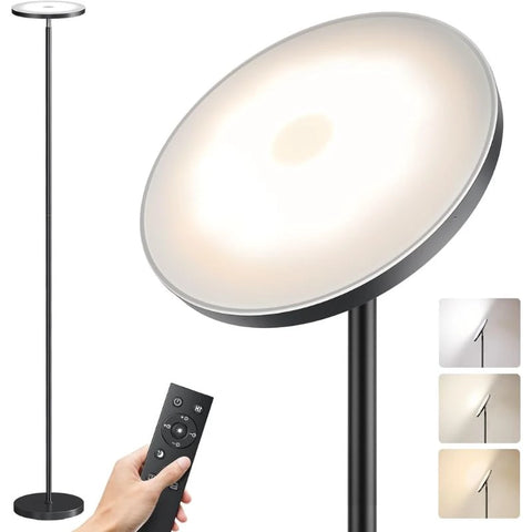 SUNMORY 32W/3000LM Super Bright LED Torchiere Floor Lamp with Remote Control