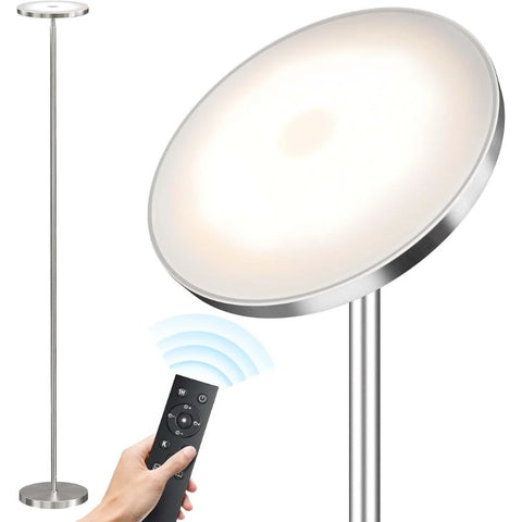 SUNMORY 32W/3000LM Super Bright LED Torchiere Floor Lamp with Remote Control